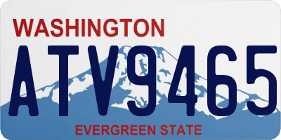 WA license plate ATV9465