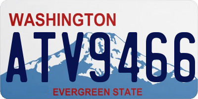 WA license plate ATV9466