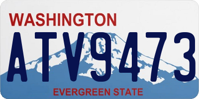 WA license plate ATV9473