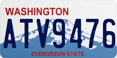 WA license plate ATV9476