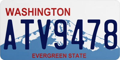 WA license plate ATV9478
