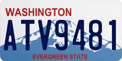 WA license plate ATV9481