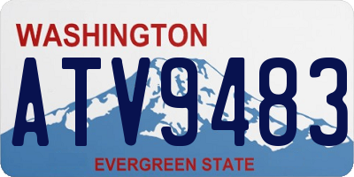 WA license plate ATV9483