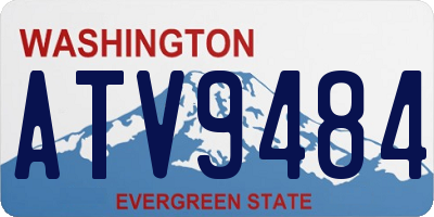 WA license plate ATV9484