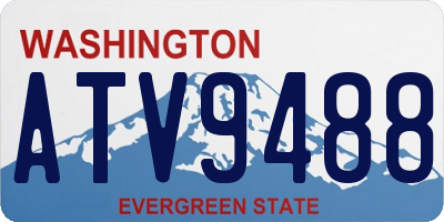 WA license plate ATV9488
