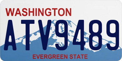 WA license plate ATV9489