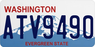 WA license plate ATV9490