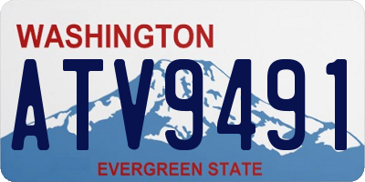 WA license plate ATV9491