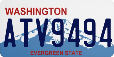 WA license plate ATV9494