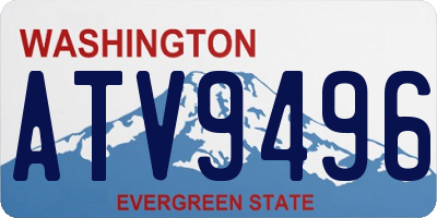 WA license plate ATV9496