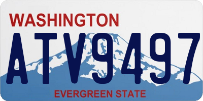 WA license plate ATV9497