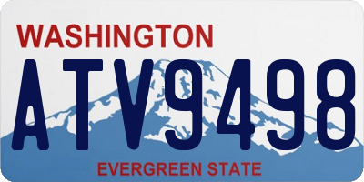 WA license plate ATV9498