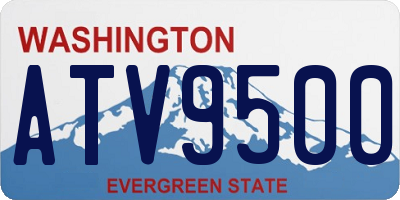 WA license plate ATV9500