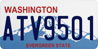 WA license plate ATV9501