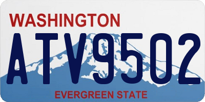 WA license plate ATV9502