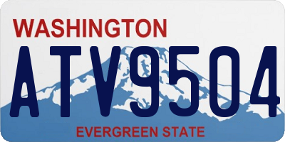 WA license plate ATV9504