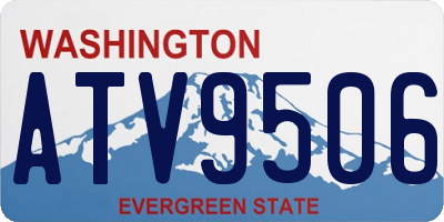 WA license plate ATV9506