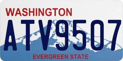WA license plate ATV9507