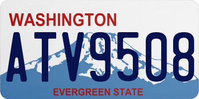 WA license plate ATV9508