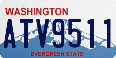 WA license plate ATV9511