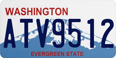 WA license plate ATV9512