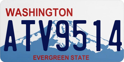 WA license plate ATV9514