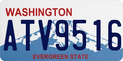 WA license plate ATV9516