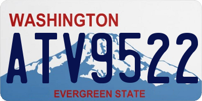 WA license plate ATV9522
