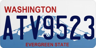 WA license plate ATV9523