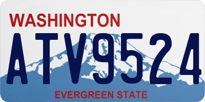 WA license plate ATV9524