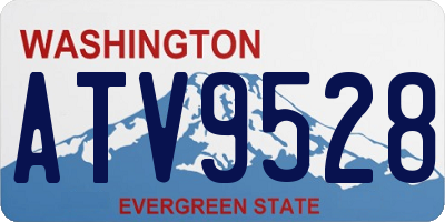 WA license plate ATV9528