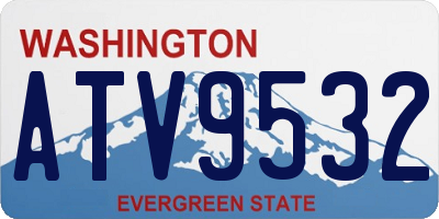 WA license plate ATV9532