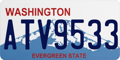 WA license plate ATV9533