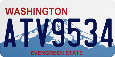WA license plate ATV9534