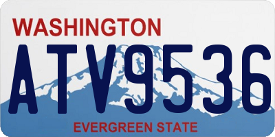 WA license plate ATV9536