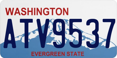 WA license plate ATV9537