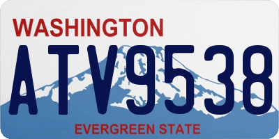 WA license plate ATV9538