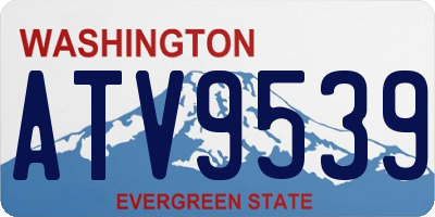 WA license plate ATV9539