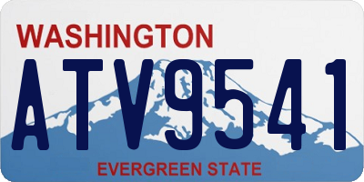 WA license plate ATV9541