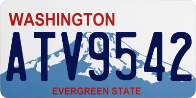 WA license plate ATV9542