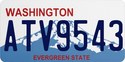 WA license plate ATV9543