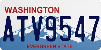 WA license plate ATV9547