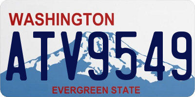 WA license plate ATV9549
