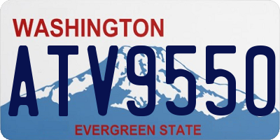 WA license plate ATV9550