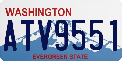 WA license plate ATV9551