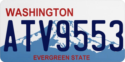 WA license plate ATV9553