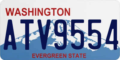 WA license plate ATV9554