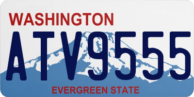 WA license plate ATV9555