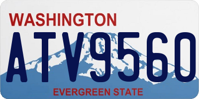 WA license plate ATV9560