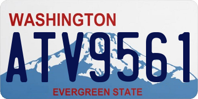 WA license plate ATV9561